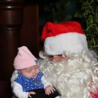 Littlest Laker poses with Santa